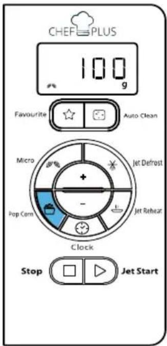 CHEF PLUS 100 g Favourite Auto Clean Micro Jet Defrost Pop Corn Jet Rear Clock Stop Jet Start