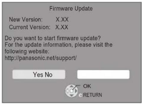 PANASONIC DMP-BD813 - Firmware-opdatering - 1