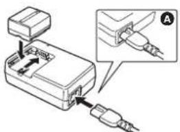 PANASONIC VDR-D310E - Opladning af batteriet - 1