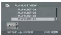 PANASONIC VDR-D310E - Vælg den playliste, der skal afspilles, og tryk på joysticken. - 1