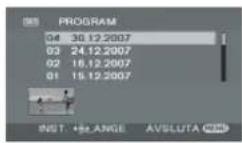 PANASONIC VDR-D310E - Välj datum för uppspelning och tryck sedan på styrspaken. - 1