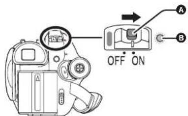 PANASONIC VDR-D310E - Så här slår du på strömmen - 1