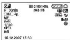 PANASONIC VDR-D310E - ■ Inspelningsindikeringar - 1