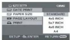 PANASONIC VDR-D310E - Vælg papirstørrelse med [PAPER SIZE]. - 1