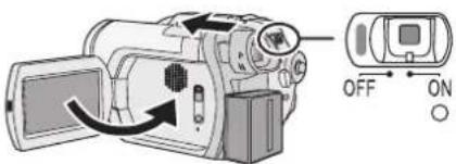 PANASONIC VDR-D300E - Sätta på strömmen - 2