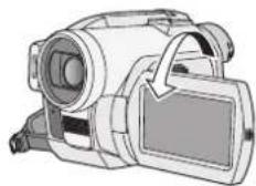 PANASONIC VDR-D300E - Vrid LCD-skärmen mot linssidan. - 1