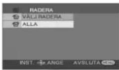 PANASONIC VDR-D300E - Välj [ RADERA] → [ VÄLJ RADERA] eller [ ALLA] och tryck på joysticken. - 1