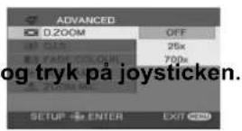 PANASONIC VDR-D300E - Tryk på MENU-knappen og vælg [ADVANCED] → [☐ D . Z O O M ] → ønsket pu - 1