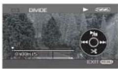 PANASONIC VDR-D300E - Når du når det sted, hvor du vil dele scenen op, bevæg da joysticken ned for at markere stedet hvor der skal deles. - 1