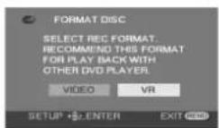 PANASONIC VDR-D300E - Formatering af diske - 2