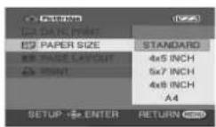 PANASONIC VDR-D300E - Vælg papirstørrelse ved [ PAPER SIZE]. - 1