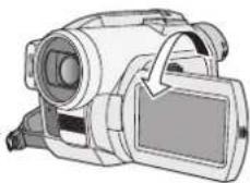 PANASONIC VDR-D300E - Drej LCD-skærmen i objektivets retning. - 1