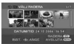 PANASONIC VDR-D300E - (Endast när [VÄLJ RADERA] valts vid steg 3) Välj den scen du vill radera och tryck på joysticken. - 1