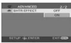 PANASONIC VDR-D300E - Aktivering/deaktivering af lukkereffekt - 1
