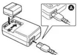 PANASONIC VDR-D300E - Sätt batteriet i batterifästet i rätt riktning och tryck in det ordentligt. - 1