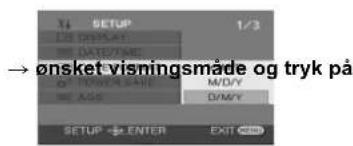 PANASONIC VDR-D300E - ■ Endring af visningsmåde - 1