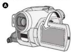 PANASONIC VDR-D300E - Juster LCD-skærmens vinkel efter behov. - 1