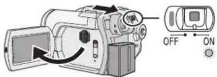 PANASONIC VDR-D300E - Sätta på strömmen - 1