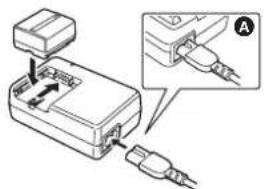 PANASONIC VDR-D300E - Opladning af batteriet - 1