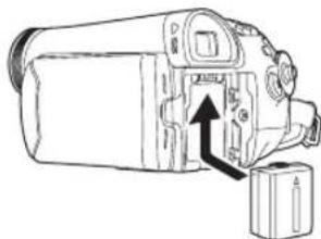 PANASONIC NV-GS60E - Att sätta på batteriet - 1