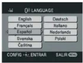 LANGUAGE English Deutsch Français Italiano Español Nederlands Svenska Polski Čeština CONFIG ENTRAR SALIR