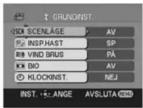 GRUNDINST. SON SCENLÄGE INSP.HAST VIND BRUS BIO KLOCKINST. AV SP PÅ AV NEJ INST. ANGE AVSLUTA