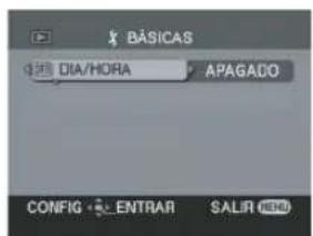 BÁSICAS DIA/HORA APAGADO CONFIG ENTRAR SALIR