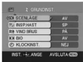 GRUNDINST ISOI SCENLÄGE AV INSP.HAST SP VIND BRUS PÅ BIO AV KLOCKINST. NEJ INST. ANGE AVSLUTA