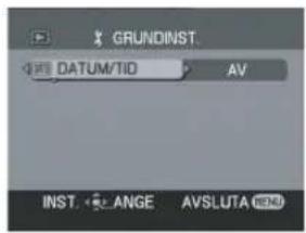 GRUNDINST. DATUM/TID AV INST. ANGE AVSLUTA