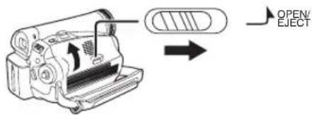 PANASONIC NV-GS60E - Insertar/quitar un cassette - 1