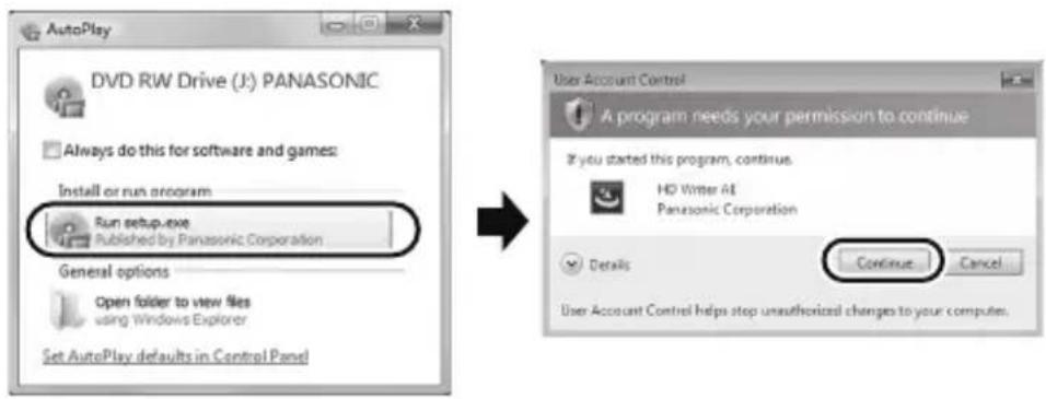 PANASONIC HDC-SDX1 - Sæt CD-ROMMEN i computeren. - 1