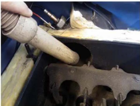 Baxi TPK HS20 - Rensning af rummet ovenover varmeveksleren - 2