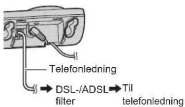 PANASONIC KX-TG8012NE - Hvis du abonnerer på en DSL-/ADSL-tjeneste - 1