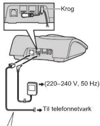 Krog (220-240 V, 50 Hz) Til telefonnetværk