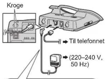 Kroge Til telefonnet (220-240 V, 50 Hz)