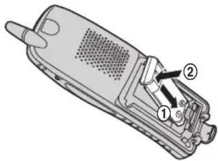 PANASONIC KX-TCD280NE - Isætning af batteri - 2