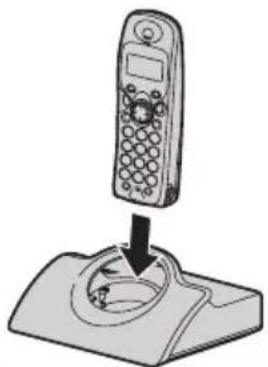 PANASONIC KX-TCD430FXB - Зареждане на батериите - 1