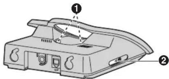 Technical diagram of a device with labeled parts, showing front and side views with numbered annotations.
