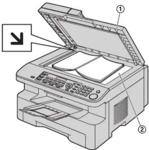 PANASONIC KX-MB771NE - Anvendelse af på glaspladen - 1