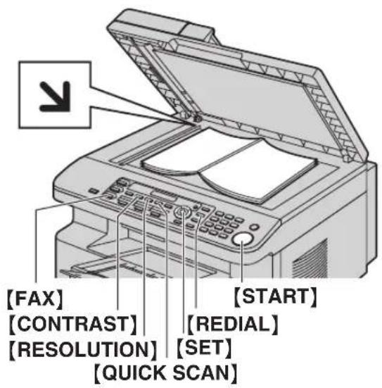 PANASONIC KX-MB771NE - Anvendelse af på glaspladen - 1