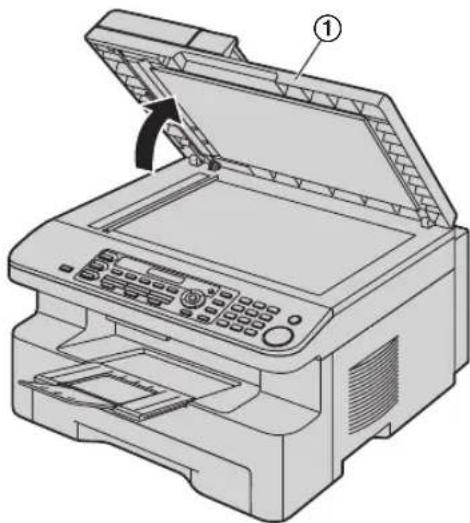 PANASONIC KX-MB771NE - Åbn dokumentdækslet (①). - 1