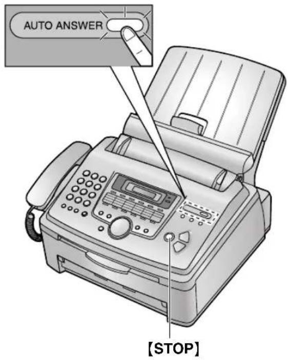 PANASONIC KX-FL611NE - Aktivering af TLF/FAX indstilling - 1
