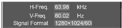 PANASONIC TH-65PB1EK - - Indgangssignaldisplay - 1