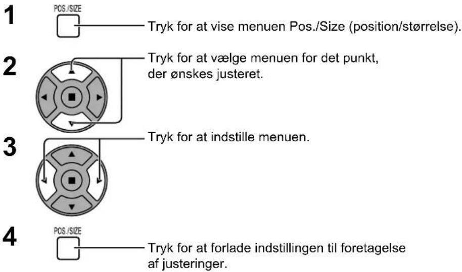 PANASONIC TH-65PB1EK - Indstilling af Pos./Size (position/størrelse) - 1