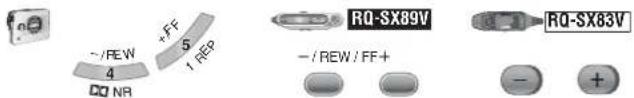 - /REW 4 NR +FF 5 1 REP RQ-SX89V - /REW / FF+ RQ-SX83V - +