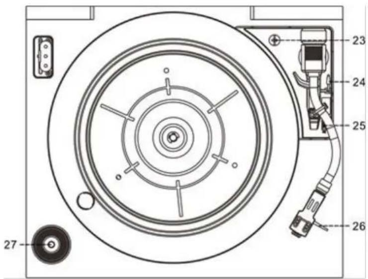 Technical diagram of a circular device with numbered parts, likely an electronic or mechanical component.