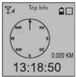 Trip Info NW NE W E SW SE 3 0.000 KM 13:18:50
