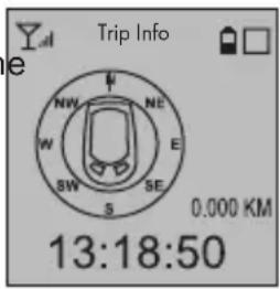 Trip Info e NW NE W E SW SE S 0.000 KM 13:18:50