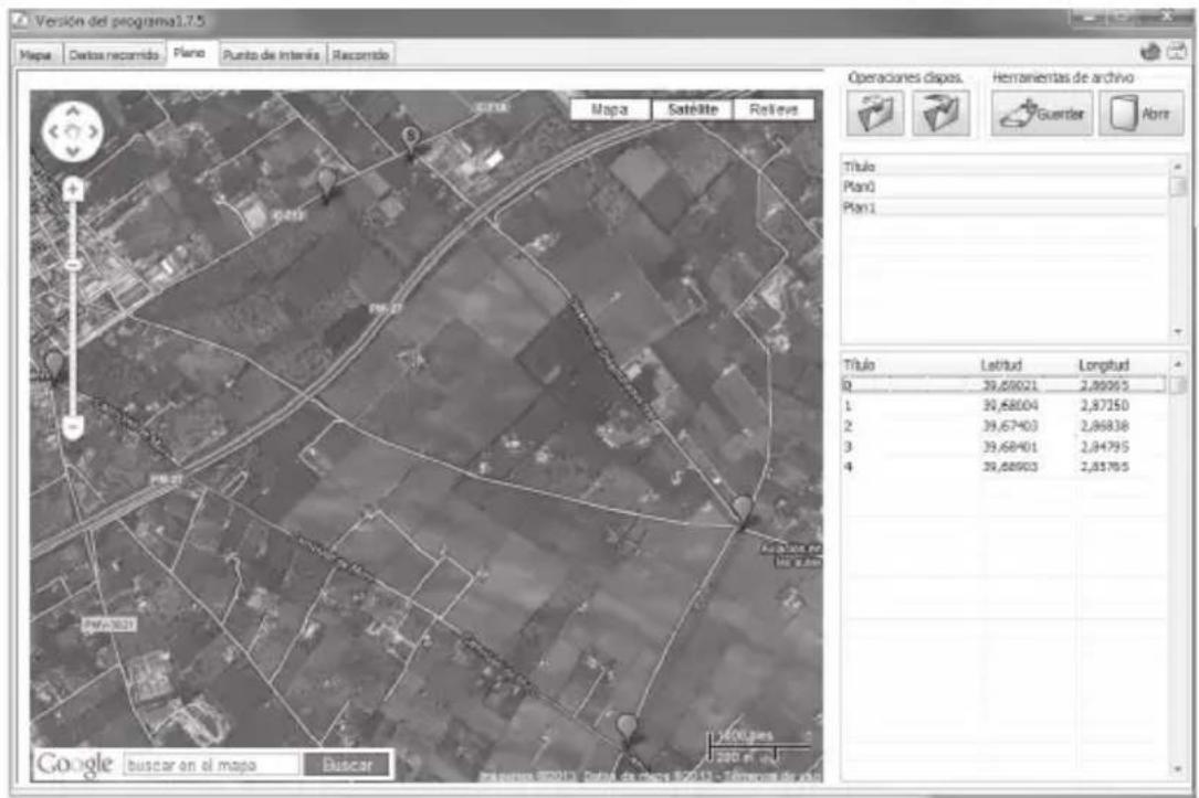 Version del programa1.7.5 Mapa Datos recorrido Plano Punto de intenta Recomido Mapa Satellite Relieve Título Plan0 Plan1 Título Latitud Longitud Q 39,68021 2,89905 1 39,68004 2,87250 2 39,67403 2,86838 3 39,68401 2,84795 4 39,68903 2,85765 Google buscar en el mapa Buscar