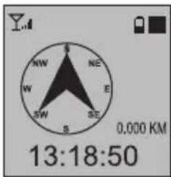 NW W SW S NE E SE 0,000 KM 13:18:50
